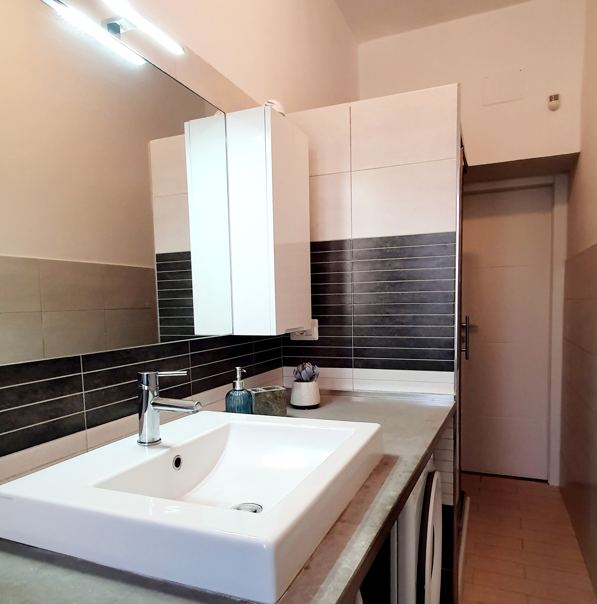Bathroom and laundry area